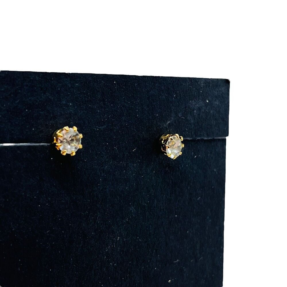 Earrings Set Of 3 New York & Company Loka Fashion Zirconia Womens Gold Tone - Picture 8 of 16